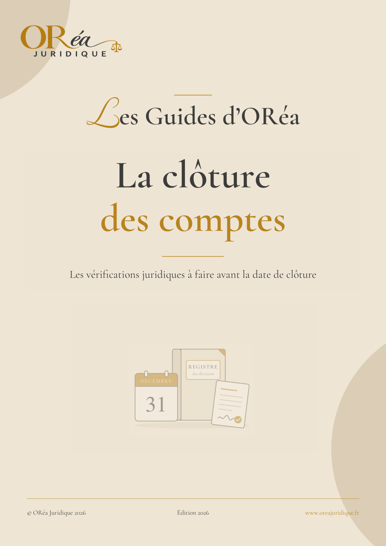 Guide La clôture des comptes, ORéa Juridique, page 1